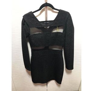 Bcbg black cut out dress